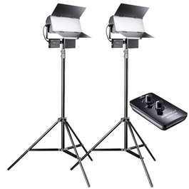 Walimex pro Sirius 160 LED 65W Daylight 2-Pack con Trípodes