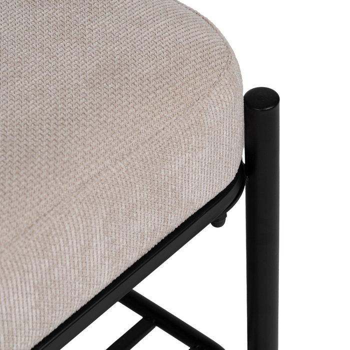 Banco Beige Tejido-Metal 91 X 36 X 45 cm