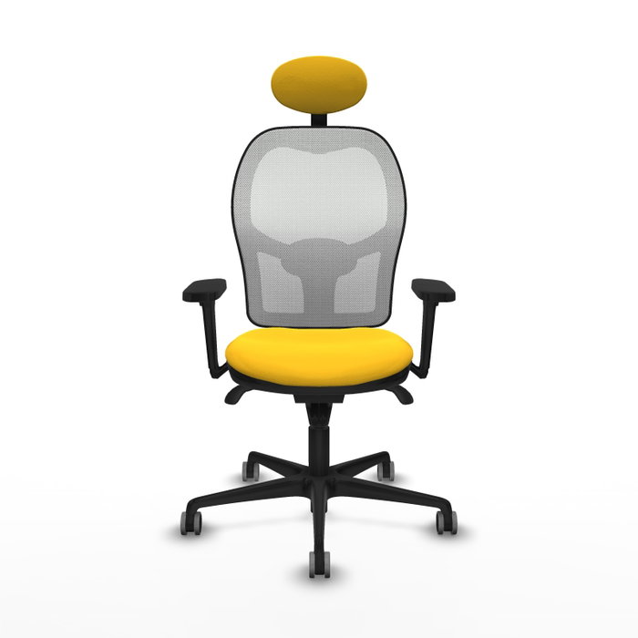 PIQUERAS Y CRESPO Silla de oficina Jorquera con mecanismo Sincro, Amarillo y Blanco PIQUERAS Y CRESPO Silla de oficina Jorquera con mecanismo Sincro, Amarillo y Blanco