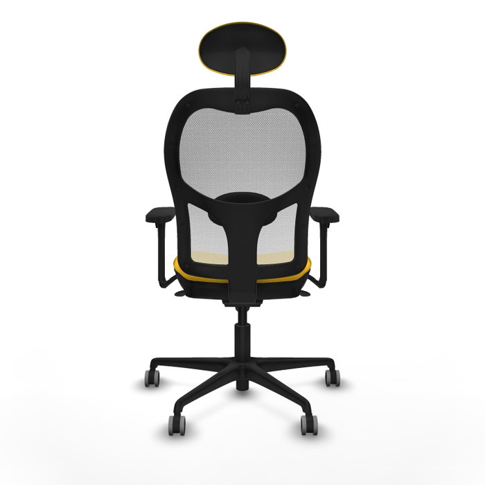 PIQUERAS Y CRESPO Silla de oficina Jorquera con mecanismo Sincro, Amarillo y Blanco PIQUERAS Y CRESPO Silla de oficina Jorquera con mecanismo Sincro, Amarillo y Blanco