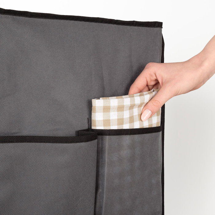 Zapatero Max Home Negro Gris Metal Textil 60 X 90 X 30 CM (6 Unidades)