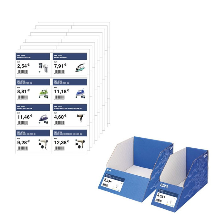 Apli Etiquetas Adhesivas Permanentes 105x74mm 80uds (10 Hojas Din A4) Blancas Cantos Rectos para Inkjet Laser Fotocopiadora