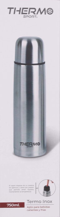 Thermosport Termo Inox 750 ml - Alto 31,2 cm, Diámetro 8,7 cm (6 Unidades)