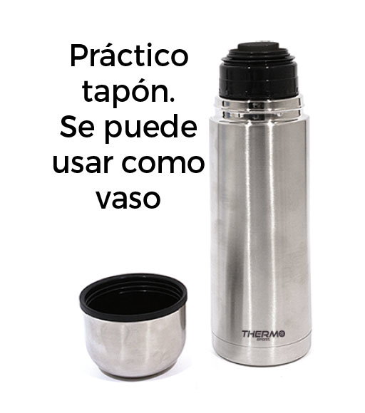 Thermosport Termo Inox 750 ml - Alto 31,2 cm, Diámetro 8,7 cm (6 Unidades)