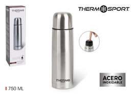 Thermosport Termo Inox 750 ml - Alto 31,2 cm, Diámetro 8,7 cm (6 Unidades)