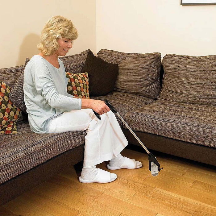 Fulmo Pinza recoge objetos aluminio y pp negro plateado imantado carga 1kg medidas 76x12.5 cm