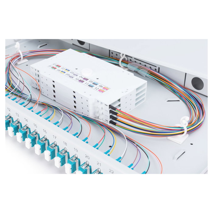 Digitus Caja de empalme de fibra óptica 24x LC DX OM3 gris Digitus Caja de empalme de fibra óptica 24x LC DX OM3 gris