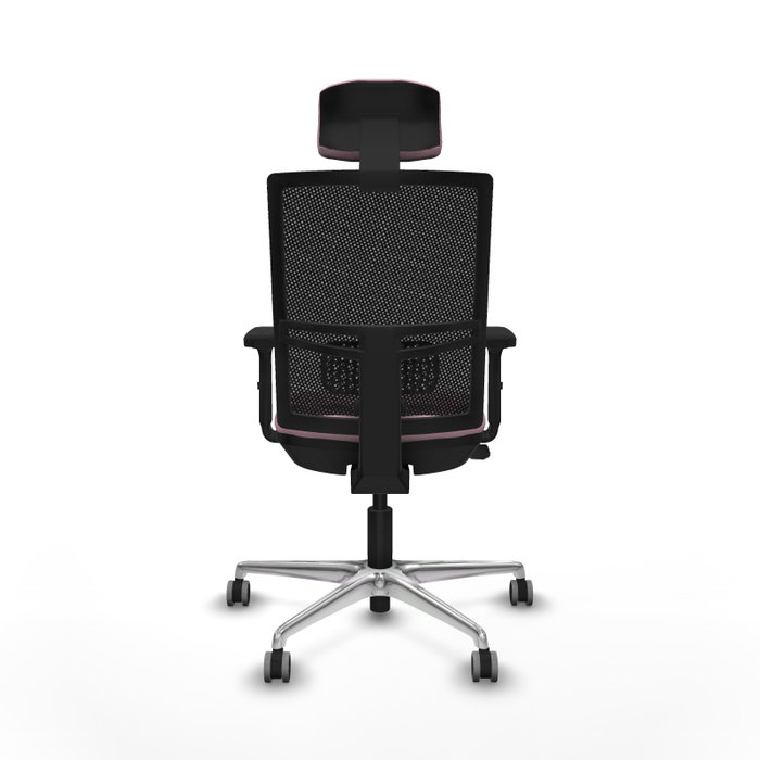 PIQUERAS Y CRESPO Silla de oficina Yunquera con mecanismo Sincro/Traslack, Rosa y Negro