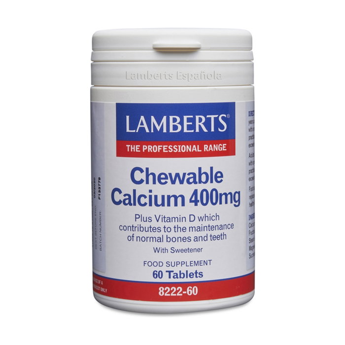 Lamberts Calcio Masticable 60 comprimidos sabor limón con Vitamina D Lamberts Calcio Masticable 60 comprimidos sabor limón con Vitamina D