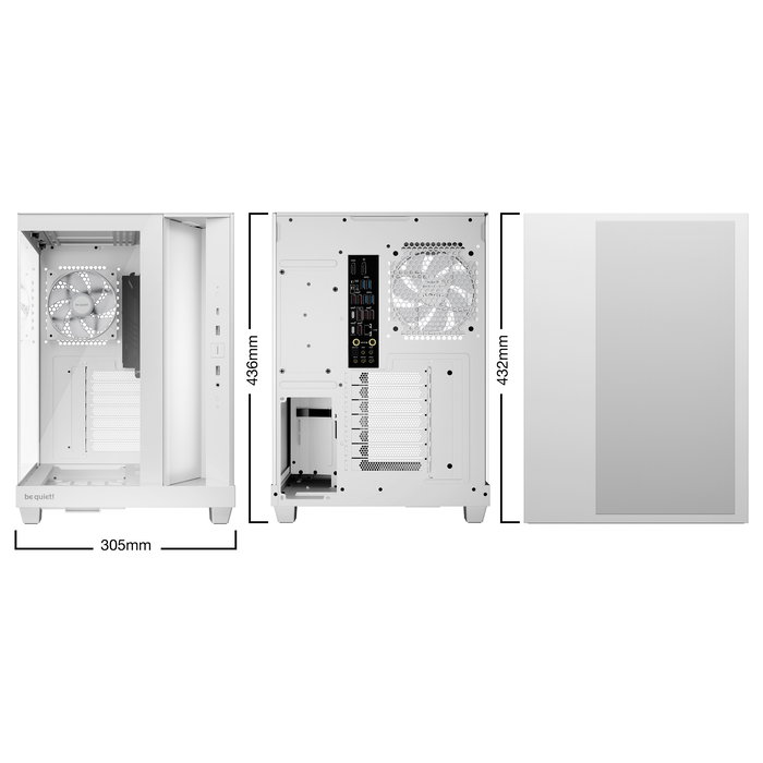 be quiet! Light Base 500 LX White Midi Tower Caja de PC Blanca ATX, micro ATX, Mini-ITX