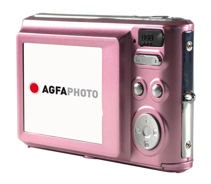 AgfaPhoto Compact DC5200 - Cámara Digital Compacta 21 MP CMOS, Zoom Digital 8x, Grabación Vídeo HD 720p, Color Rosa
