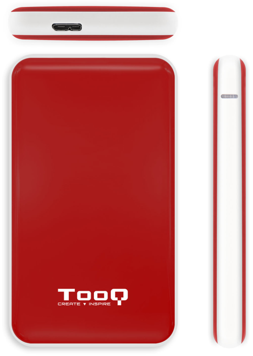 TooQ TQE-2528R Caja Externa para Discos Duros 2.5 Pulgadas SATA a USB 3.1 Gen1 Rojo TooQ TQE-2528R Caja Externa para Discos Duros 2.5 Pulgadas SATA a USB 3.1 Gen1 Rojo