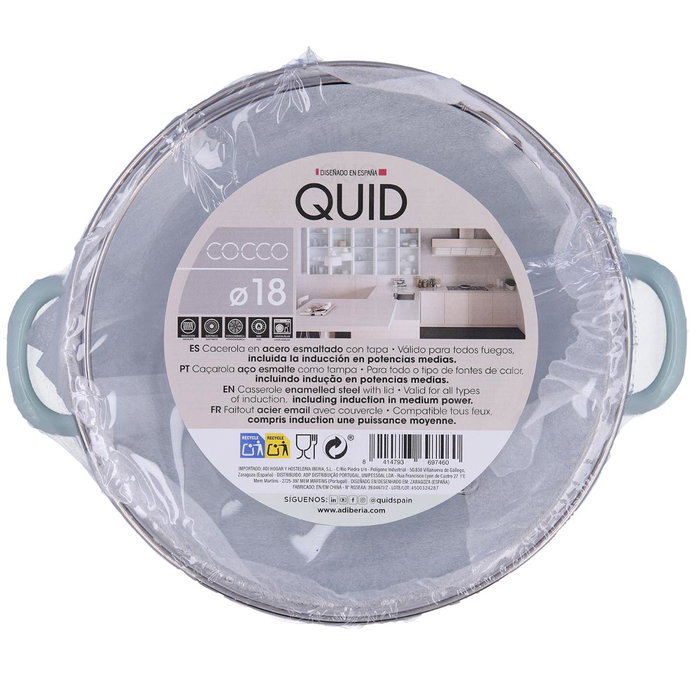 Cacerola Acero Esmaltado Cocco Quid 18 cm - 1,4 L (6 Unidades)