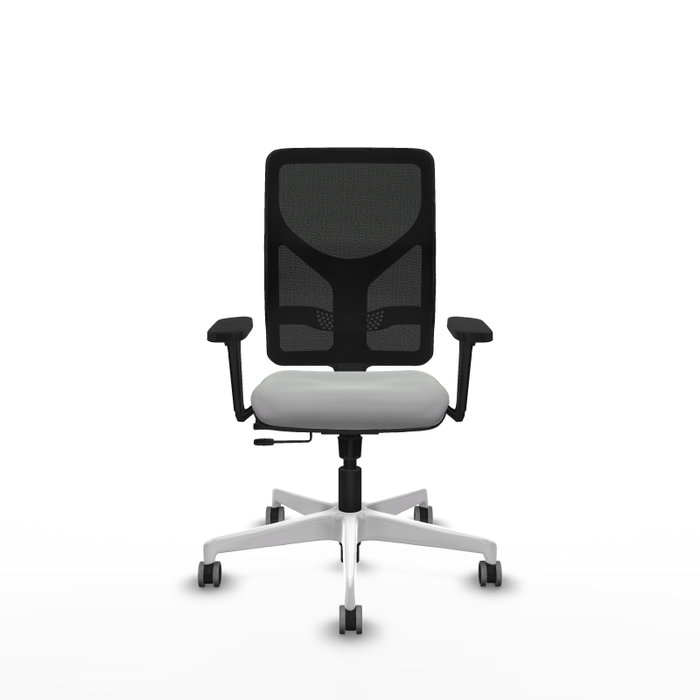 PIQUERAS Y CRESPO Silla de oficina Motilla con mecanismo Sincro/Traslack Gris claro y Negro