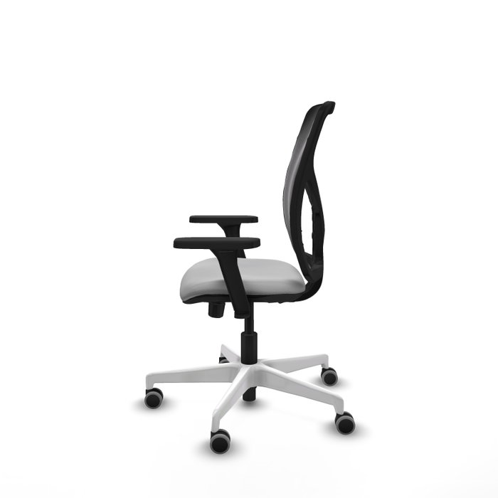 PIQUERAS Y CRESPO Silla de oficina Motilla con mecanismo Sincro/Traslack Gris claro y Negro