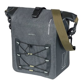 Basil Bolsa M Navigator Storm Impermeable 15L Alforja Bicicleta con Bandolera Reflectante