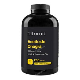 ZENEMENT Aceite de Onagra 200Perlas con Vitamina E - Ideal Mujer Menopausia y Menstruación - 10% GLA - Protección Antioxidante