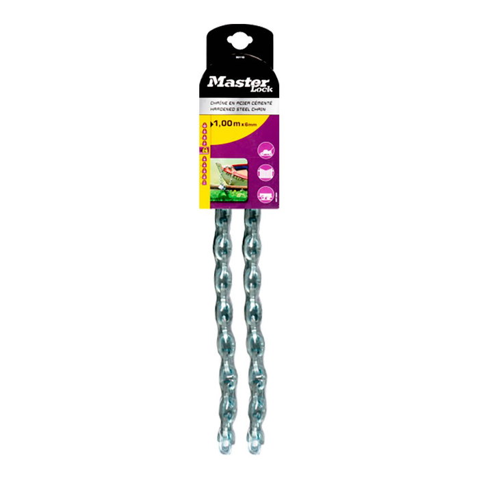 Master Lock Cadena de acero cementado con recubrimiento de vinilo ø6 mm x 1 m Master Lock Cadena de acero cementado con recubrimiento de vinilo ø6 mm x 1 m