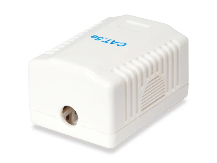 Equip - Roseta de superficie Cat. 5e, 1 puerto RJ45 hembra, color blanco