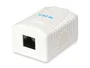 Equip - Roseta de superficie Cat. 5e, 1 puerto RJ45 hembra, color blanco