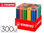 Stabilo Lapices de Colores Trio Az School Pack de 300 Unidades Surtidas 20 Colores Lápices de Madera para Niños