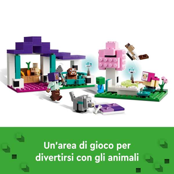 Juego de construccion el santuario de animales lego minecraft