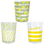 Home Deco Factory Vela Antimoustique Aroma Citronela 470g ~45h, Ø13x16cm - Modelos Surtidos (limones, rayas, sunshine)