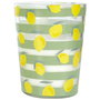 Home Deco Factory Vela Antimoustique Aroma Citronela 470g ~45h, Ø13x16cm - Modelos Surtidos (limones, rayas, sunshine)