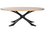 DKD Home Decor Mesa Comedor 110x76x200 cm Acacia Natural y Negro