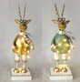 DKD Home Decor Figura de Metal LED RENO Surtido de 2 unidades