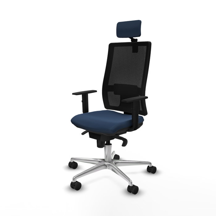 PIQUERAS Y CRESPO Silla de oficina Horna con mecanismo Sincro Azul marino PIQUERAS Y CRESPO Silla de oficina Horna con mecanismo Sincro Azul marino