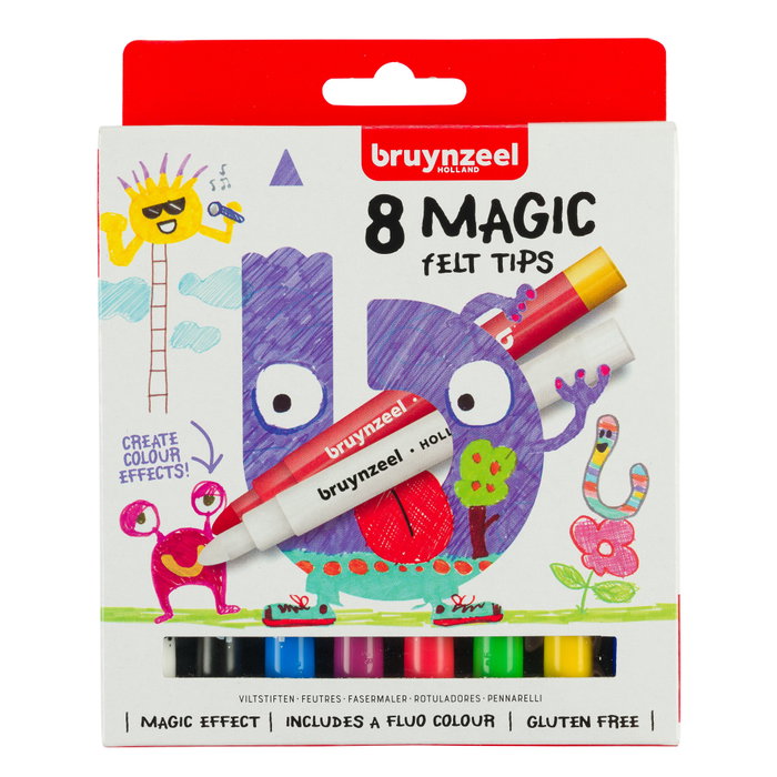 Talens Bruynzeel Estuche de 8 Rotuladores Kids Mágicos Colores Surtidos