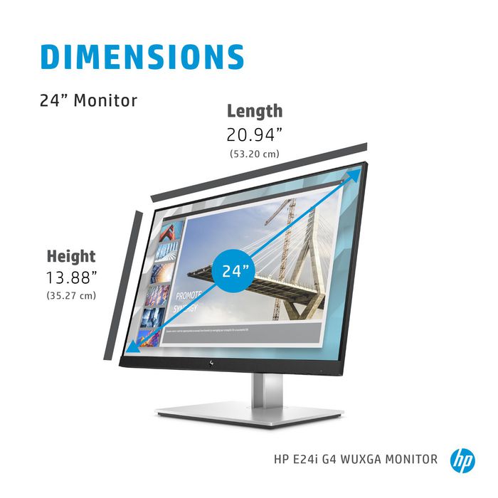 HP E24i G4 Monitor LED IPS 24 pulgadas (61 cm) WUXGA 1920 x 1200 16:10, 250 cd/m2, 5 ms, 178 grados, HP Eye Ease, Azul claro reducido, Ajustable HP E24i G4 Monitor LED IPS 24 pulgadas (61 cm) WUXGA 1920 x 1200 16:10, 250 cd/m2, 5 ms, 178 grados, HP Eye Ease, Azul claro reducido, Ajustable