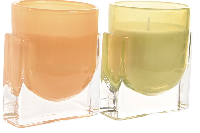 DKD Home Decor Surtido de Velas de Cera de Parafina en Frasco de Cristal
