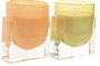 DKD Home Decor Surtido de Velas de Cera de Parafina en Frasco de Cristal