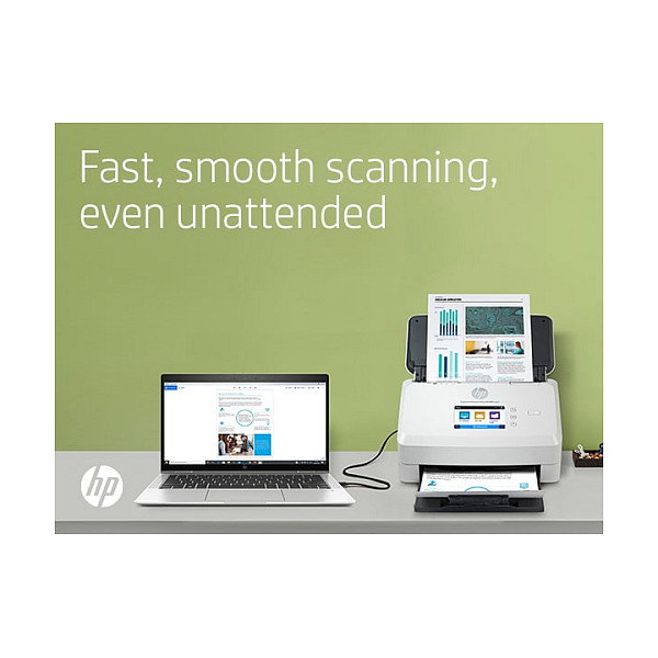 HP ScanJet Enterprise Flow N7000snw1 - Escáner de Documentos Profesional con Alimentador Automático, WiFi, LAN, Duplex, 600 DPI, Hasta A4, Pantalla Táctil 2.8", Blanco HP ScanJet Enterprise Flow N7000snw1 - Escáner de Documentos Profesional con Alimentador Automático, WiFi, LAN, Duplex, 600 DPI, Hasta A4, Pantalla Táctil 2.8", Blanco