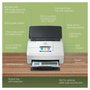 HP ScanJet Enterprise Flow N7000snw1 - Escáner de Documentos Profesional con Alimentador Automático, WiFi, LAN, Duplex, 600 DPI, Hasta A4, Pantalla Táctil 2.8", Blanco