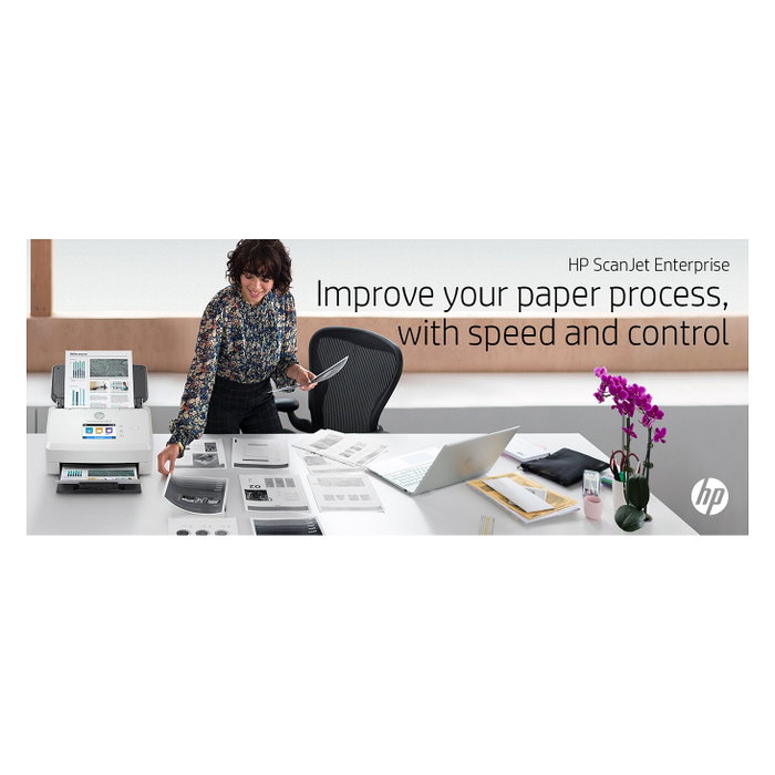 HP ScanJet Enterprise Flow N7000snw1 - Escáner de Documentos Profesional con Alimentador Automático, WiFi, LAN, Duplex, 600 DPI, Hasta A4, Pantalla Táctil 2.8", Blanco HP ScanJet Enterprise Flow N7000snw1 - Escáner de Documentos Profesional con Alimentador Automático, WiFi, LAN, Duplex, 600 DPI, Hasta A4, Pantalla Táctil 2.8", Blanco