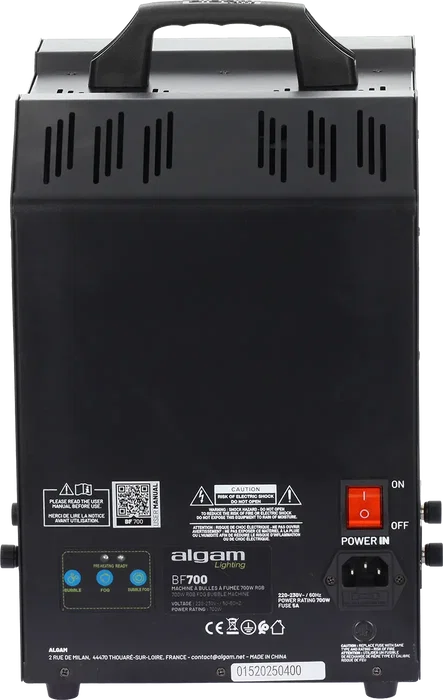 ALGAMLIGHT Bubble Fog - Máquina de burbujas y humo 700 W