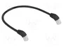 DeLOCK Cable de red RJ45 Cat.6A S/FTP angulado 45° 0,5 m negro