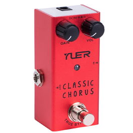 YUER Classic Chorus Pedal de Efectos para Guitarra, Chorus Nítido y Transparente, Sonido de 12 Cuerdas con Cuerpo, Carcasa de Aleación de Aluminio