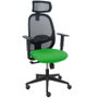 PIQUERAS Y CRESPO Silla de oficina Cilanco con mecanismo Sincro, asiento verde y respaldo negro
