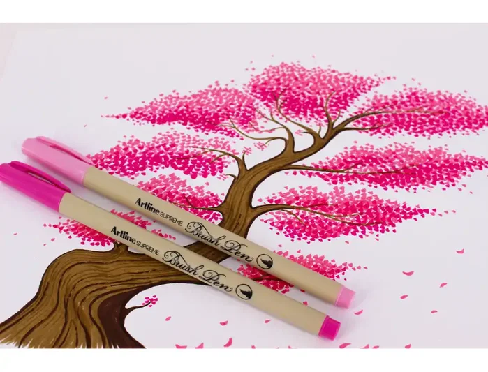 Artline Supreme Brush Rotulador Punta Pincel Naranja