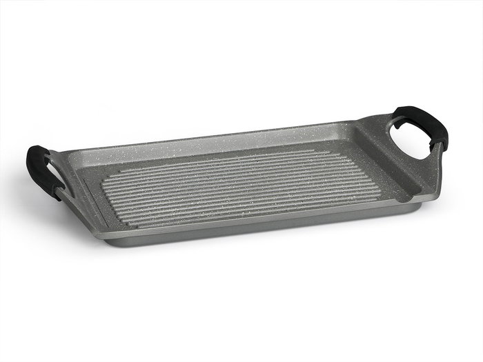 Kinvara Asador Plano Gris 34x26 cm Aluminio Inducción (Set de 6)