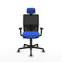PIQUERAS Y CRESPO Silla de oficina Yunquera con mecanismo Sincro/Traslack, Azul y Negro