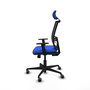 PIQUERAS Y CRESPO Silla de oficina Yunquera con mecanismo Sincro/Traslack, Azul y Negro