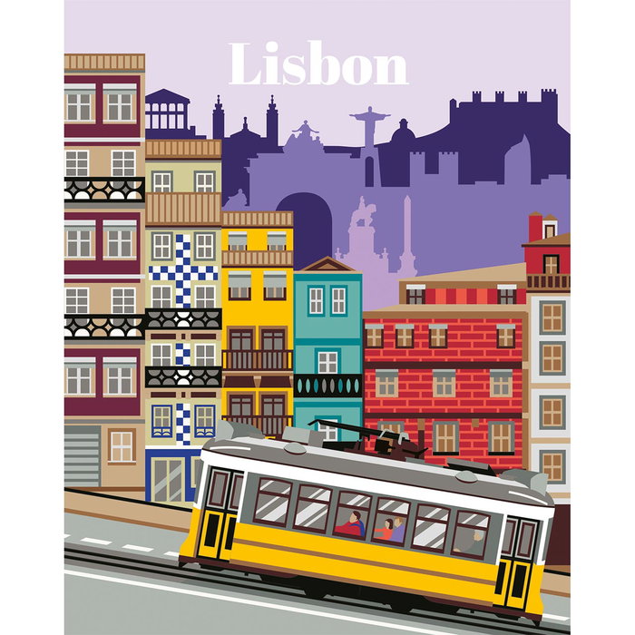Ravensburger Creart Serie Trend C Lisboa 25522 - Lienzo con Números para Pintar, Juego de Arte para Adultos y Adolescentes (+12 Años)