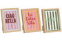 DKD Home Decor Marco de Fotos 15x20 Surtido de 3 con Colección Sardinas