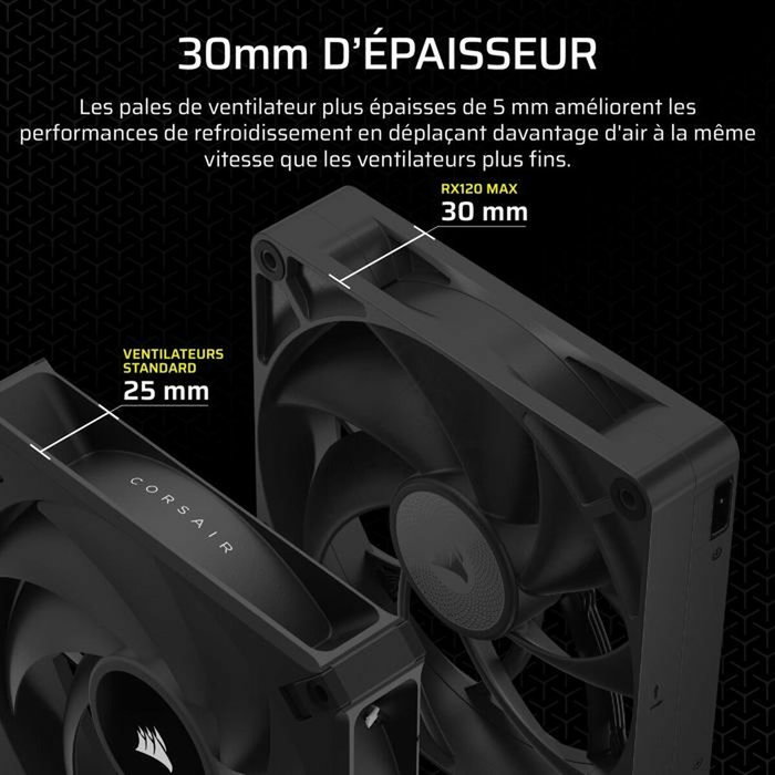 Corsair iCUE LINK RX120 Max Ventilador de Caja 120mm Negro