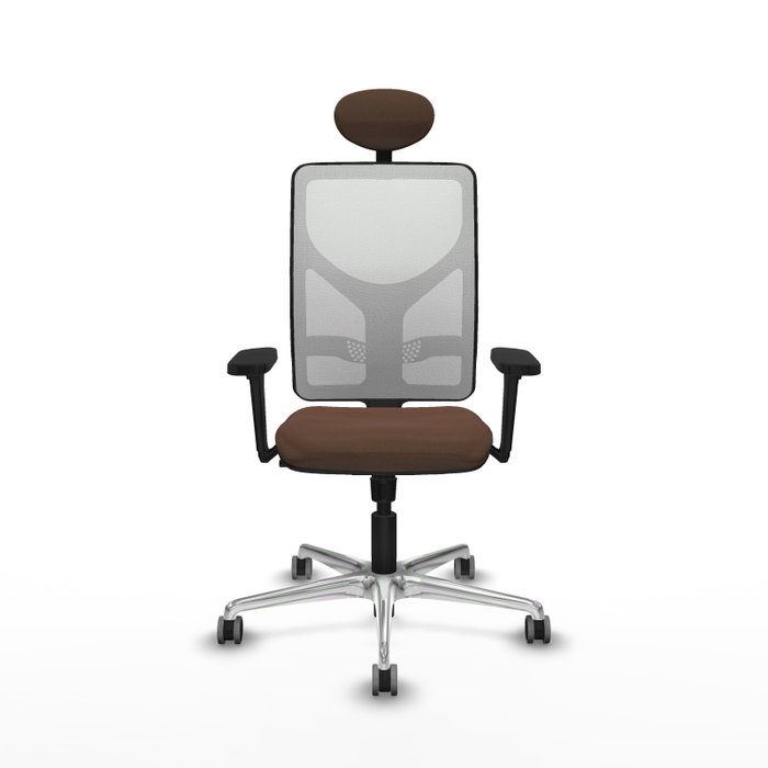 PIQUERAS Y CRESPO Silla de oficina Motilla con mecanismo Sincro, Marrón oscuro y Blanco PIQUERAS Y CRESPO Silla de oficina Motilla con mecanismo Sincro, Marrón oscuro y Blanco